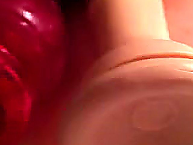 Amateur girl with two toys in her ass and pussy