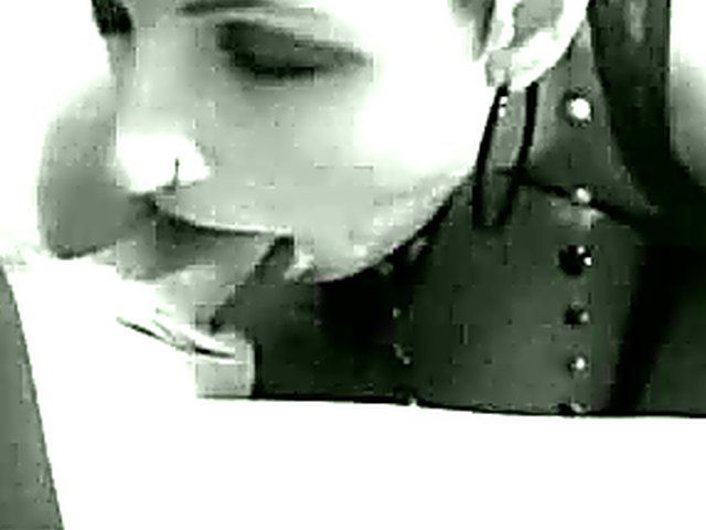 Greek slut smokes and sucks an excited cock