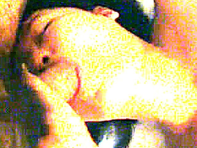 Asian babe sucks on a big large dick