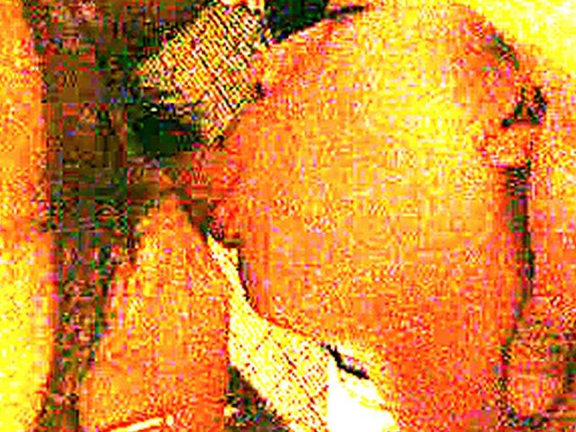 Asian babe sucks on a big large dick