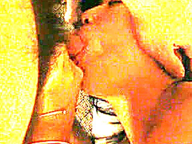 Asian babe sucks on a big large dick