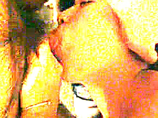 Asian babe sucks on a big large dick