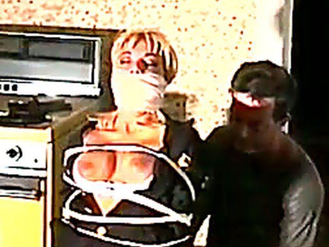 Sexy blonde gets tied up in amateur BDSM video