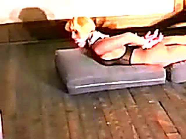 Sexy blonde gets tied up in amateur BDSM video