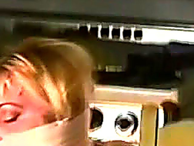 Sexy blonde gets tied up in amateur BDSM video