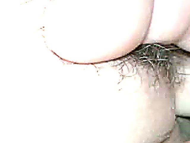 Guy plays with his shy girlfriend's hairy pussy for cam