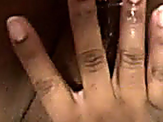 Amateur woman finger fucks her bushy meaty pussy