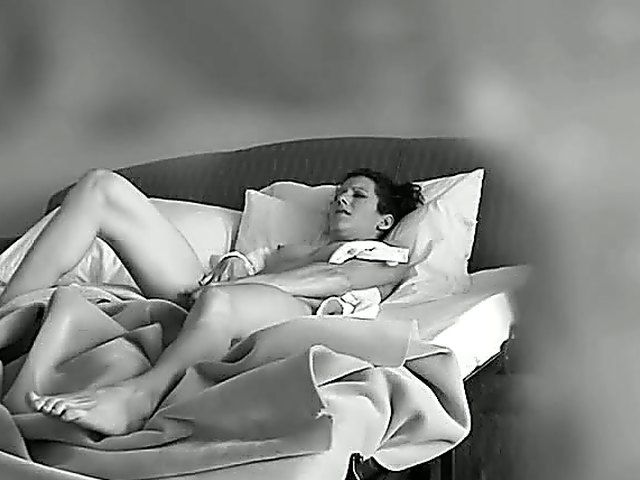 Horny housewife loves to finger her moist pussy