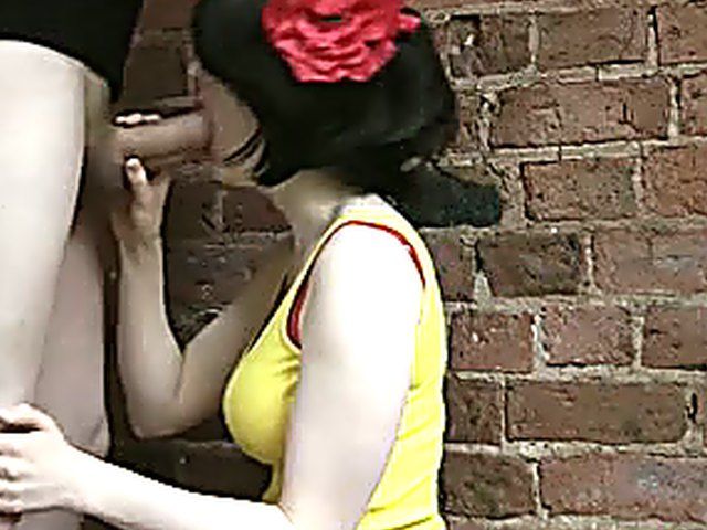 Young brunette gets her tits covered in cum