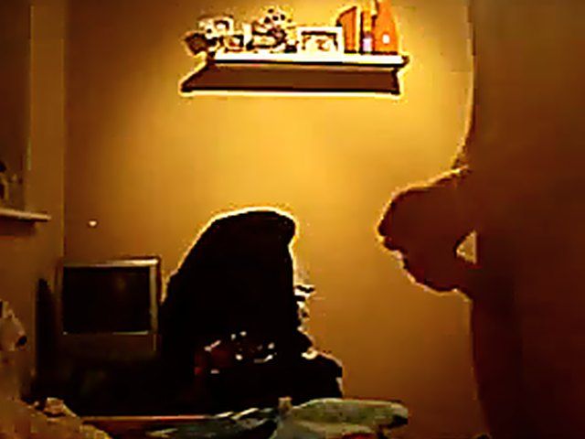 Blonde babe sucks her boy friends hard dick