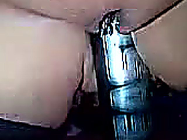 Fattie with pierced clit rides baseball bat