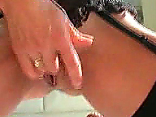 Mature babe sucks dick and masturbates