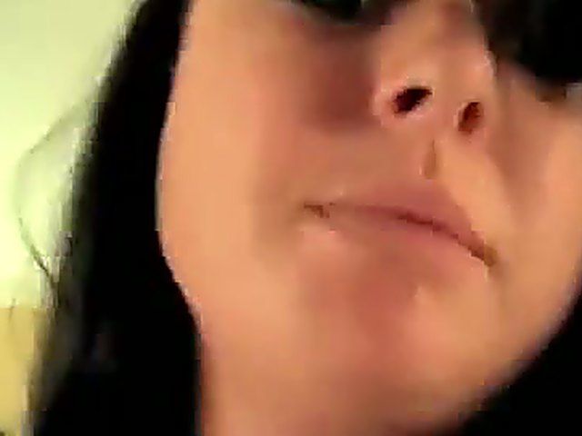 Emo style Brunette sucks cock