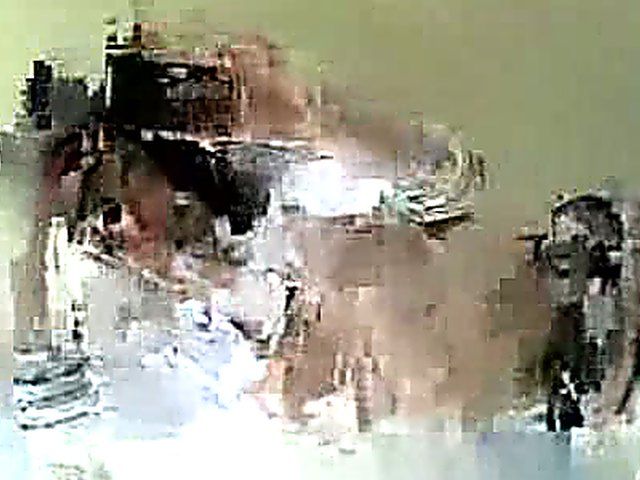 Amateur girl in sexy uniform shows her knockers