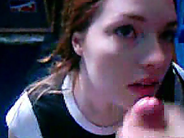 Young girlfriend gets a face full of Jizz