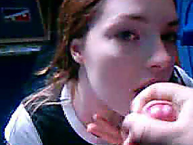 Young girlfriend gets a face full of Jizz