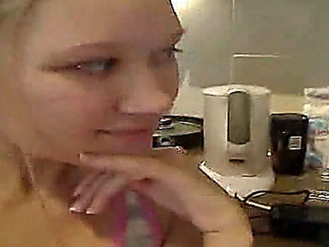 Gorgeous babe rubs her delicious tight pussy