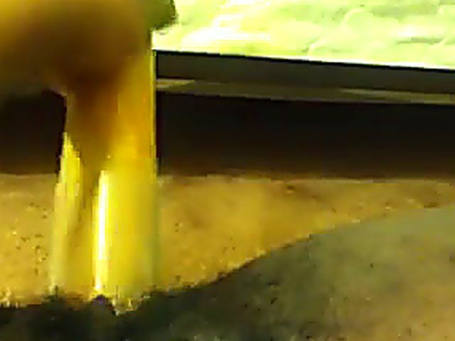 Ebony babe plays with her yellow toy