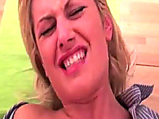 Flirty amateur blonde gets anally drilled after blowjob