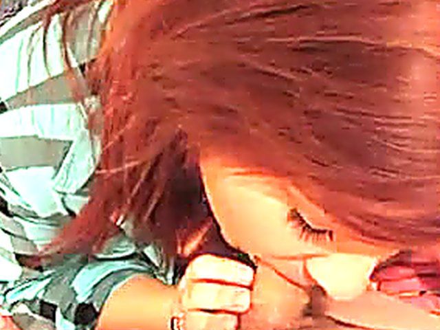 Girlfriend in color socks gives great footjob