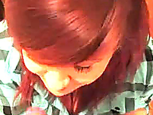 Girlfriend in color socks gives great footjob