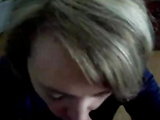 Wifes big dick blowjob with a mirror behind her