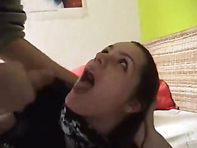 Ex-girlfriend tastes hot cum in her mouth