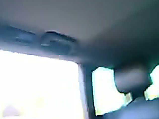 Pretty teen gets drilled in a car
