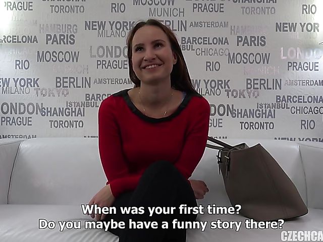 POV Czech casting with teen Anastazie