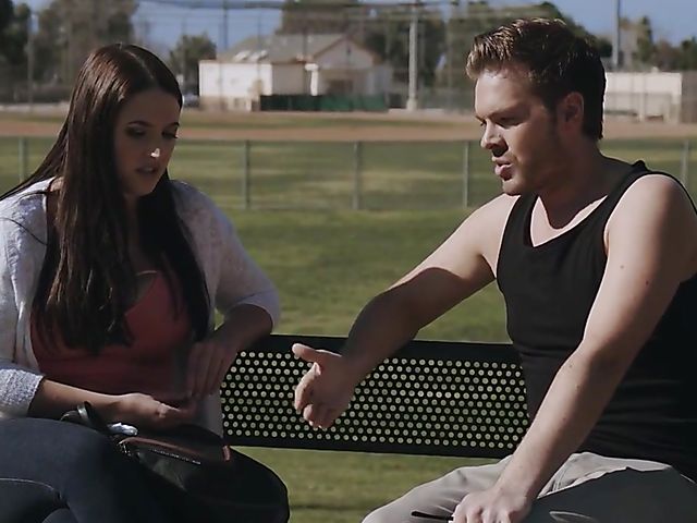 Horny mom Aiden Starr with big breasts doing a guy