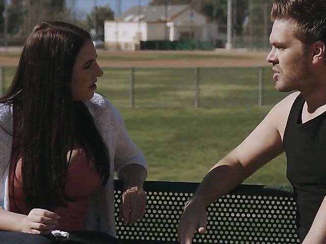 Horny mom Aiden Starr with big breasts doing a guy