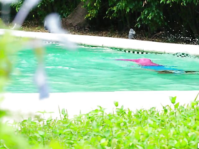 Pool sex with flirty mermaid Jessica Jones