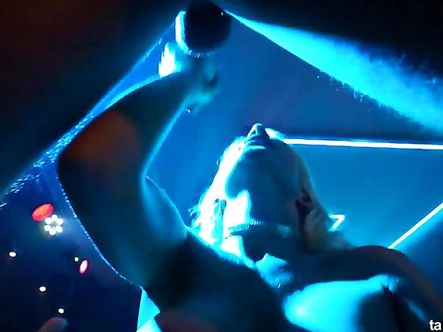 Wild party girls get banged in the club