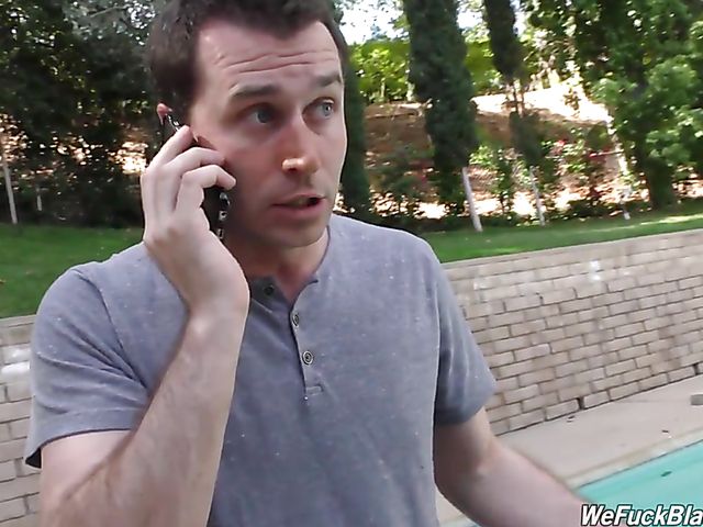 Sizi Sev - Black girl white guy fuck session by the pool