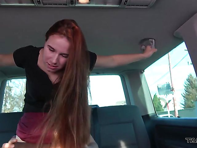 Pantyhose sex in the backseat with Jessie