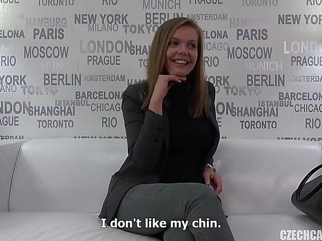 Oiled up Czech amateur Lenka posing naked