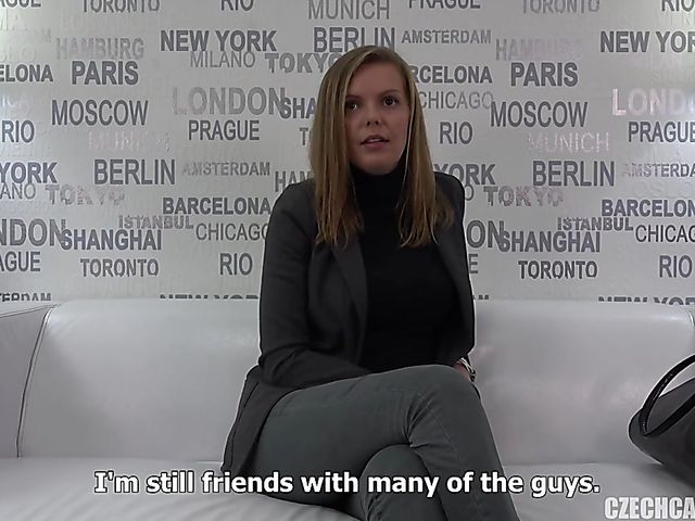 Oiled up Czech amateur Lenka posing naked