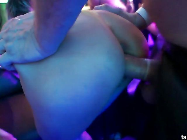 Wild hardcore party in the club with smoking hot babes