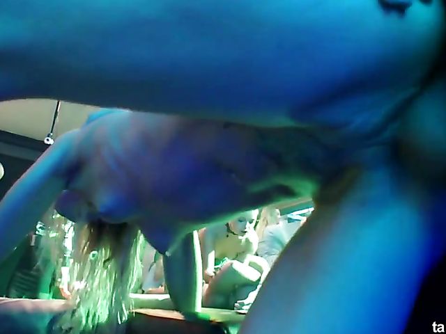 Wild hardcore party in the club with smoking hot babes