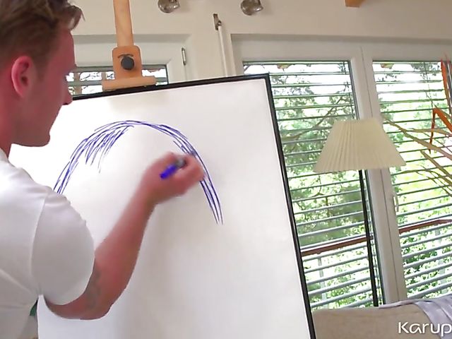 Brunette MILF Sabina Black gets fucked by a bad artist