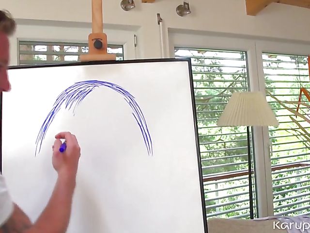 Brunette MILF Sabina Black gets fucked by a bad artist