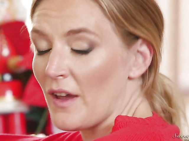 Hot Lena Paul with big natural boobs gets banged on Christmas