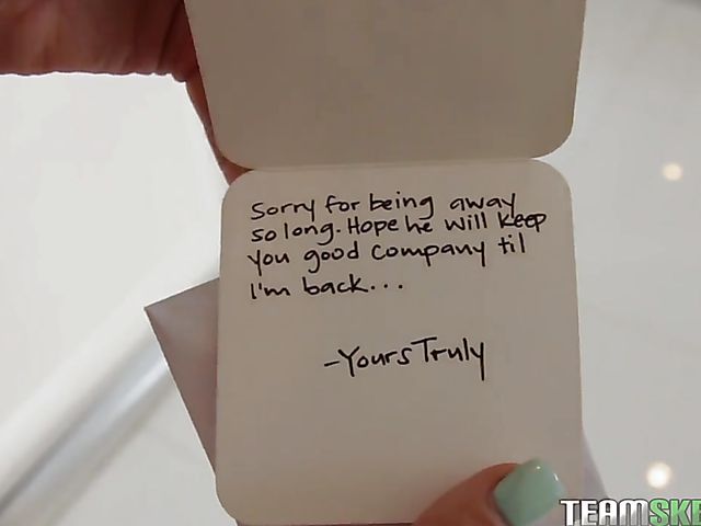 Tiny redhead Kadence Marie fucks a teddy bear