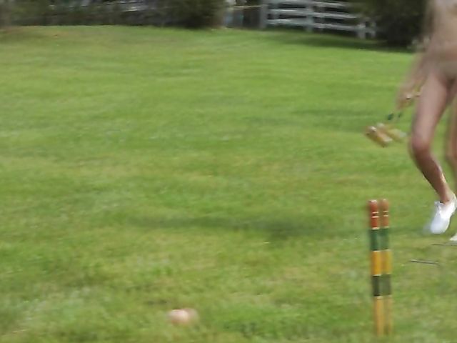 FTV girl Courtney gets nude and toys her twat outdoors