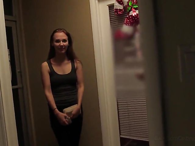 Casting threesome with two easy girls