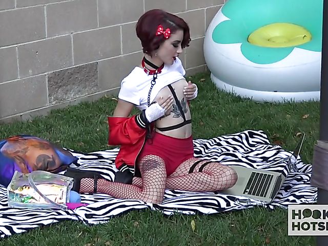 Lola Fae - Teen redhead anal fucked without mercy