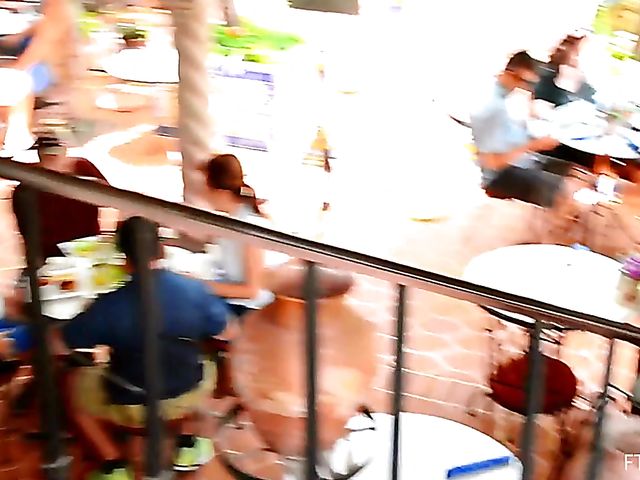 Public pussy flashing in the streets with Melody