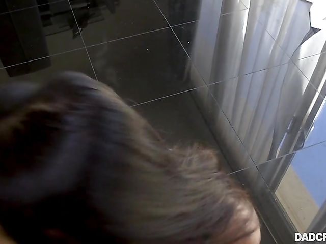 Stepdaddy fucks his asian daughter Brenna Sparks POV