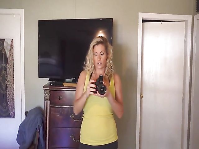 Busty mom Coco Vandi gets nude and sucks her stepson