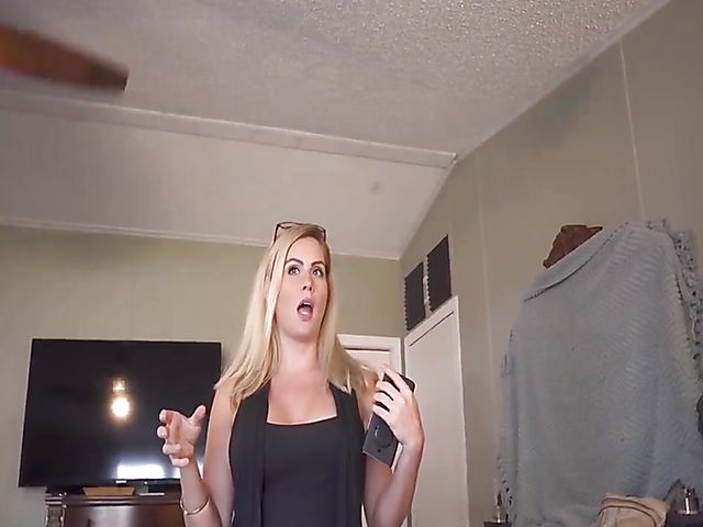 Busty mom Coco Vandi gets nude and sucks her stepson